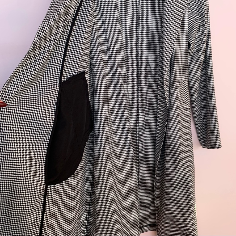 Kensie Houndstooth Trench Coat, Medium - Picture 9 of 9